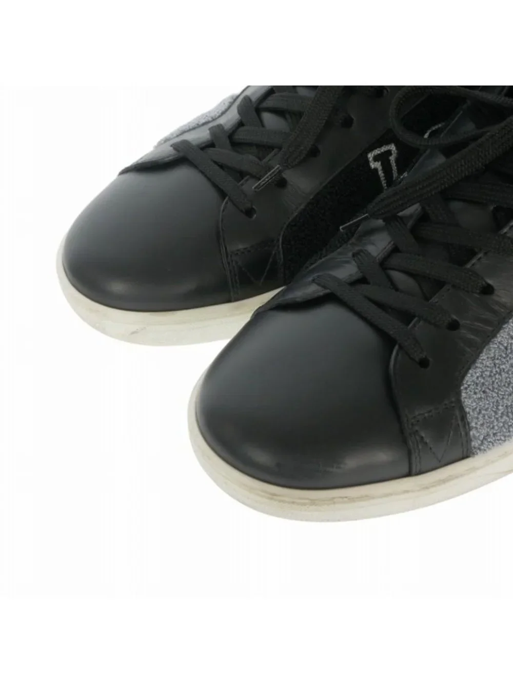 Louis Vuitton Luxembourg Line Leather Pile Sneakers 7 Black Gray